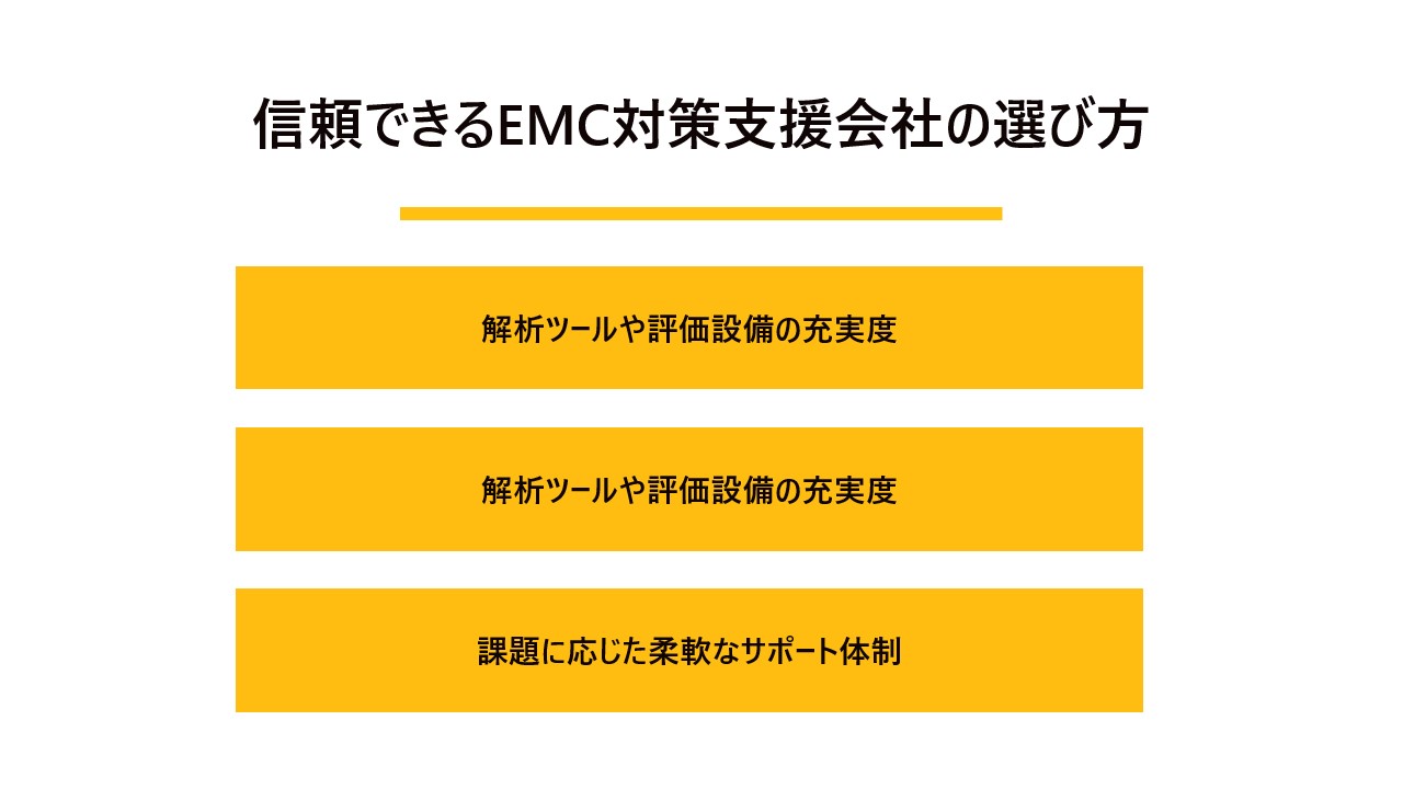 信頼できるEMC対策支援会社の選び方